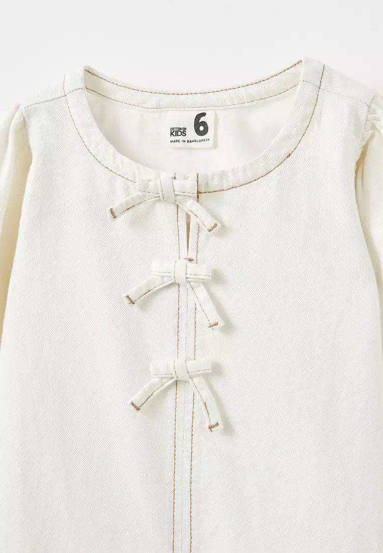 Betty Bow Front Denim Dress