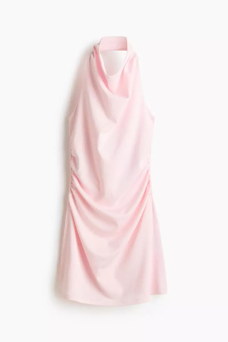 Draped halterneck dress