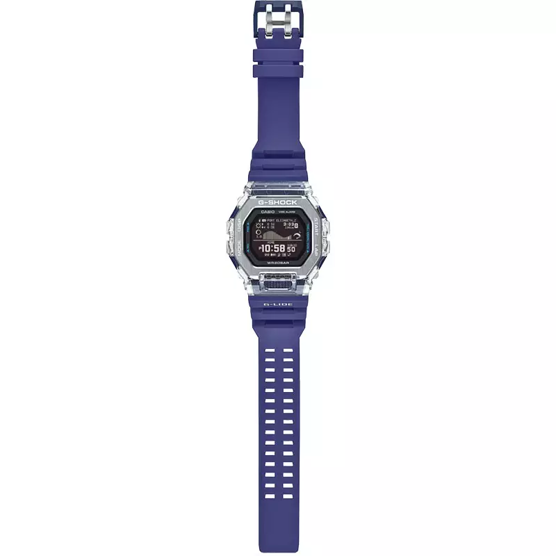 Jam Tangan Pria Casio G-Shock G-Lide GBX-100S-2JF Summer Surf Scene Digital Dial Blue Resin Band (JDM)