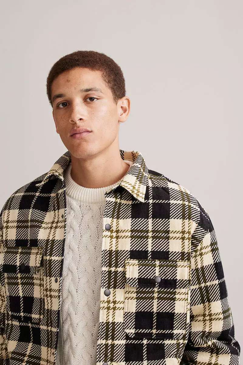 H&m mens shacket clearance