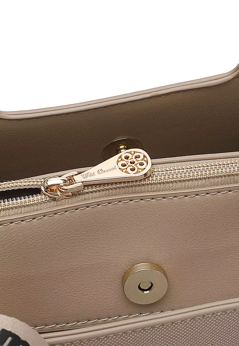 Women's Top Handle Bag / Sling Bag / Crossbody Bag / Shoulder Bag (Tas Tangan Wanita / Tas Selempang Wanita / Tas Bahu Wanita) - Cokelat