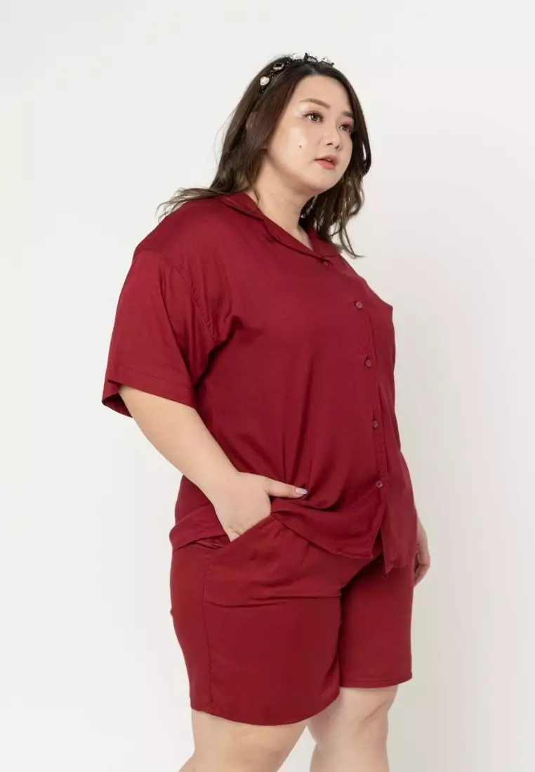 Plus Size Set Sans Lucia Maroon