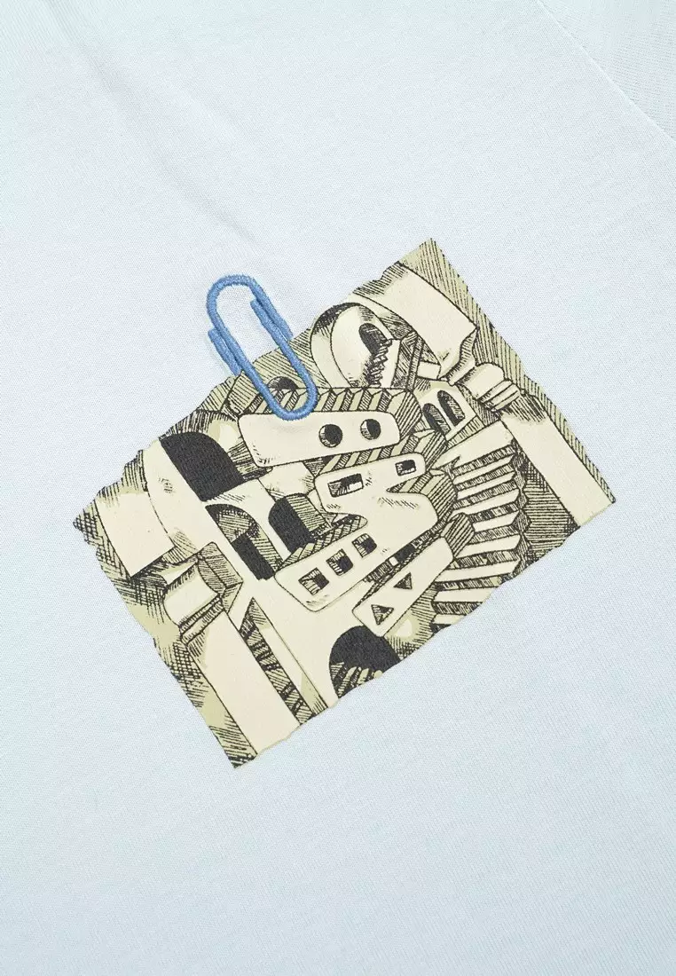 3Second Men's T-Shirt Short Sleeve Regular Fit Cotton Clips 100326