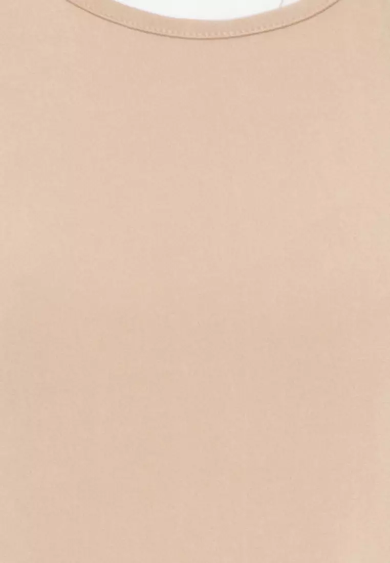 JV Hasanah Alia Basic Dress Mocca | Gamis Polos Jersey Wanita Daily