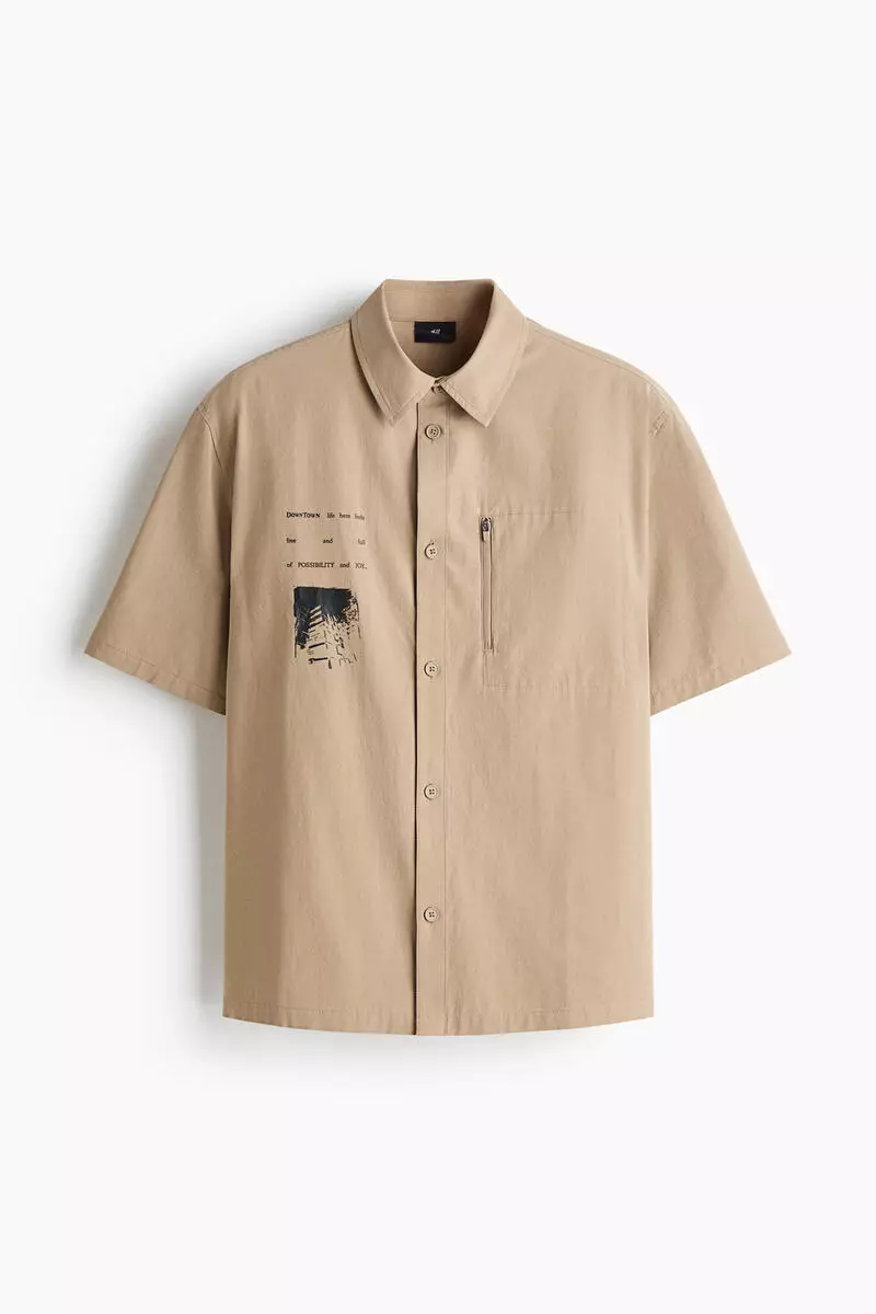 Loose Fit Printed cotton shirt