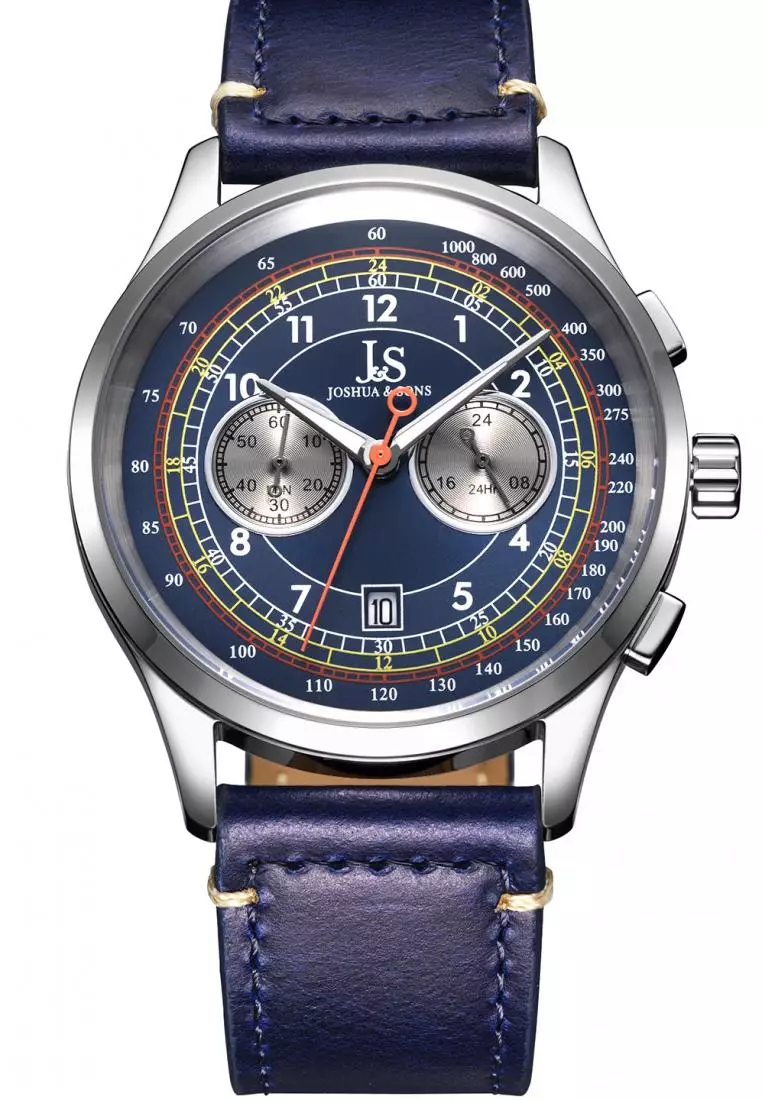 Joshua and Sons JS625-SSBU Blue Jam Tangan Pria Quartz Analog