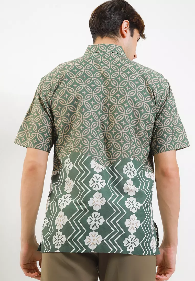 Belleza Kemeja Batik Premium Pria Casual Modern Lengan Pendek