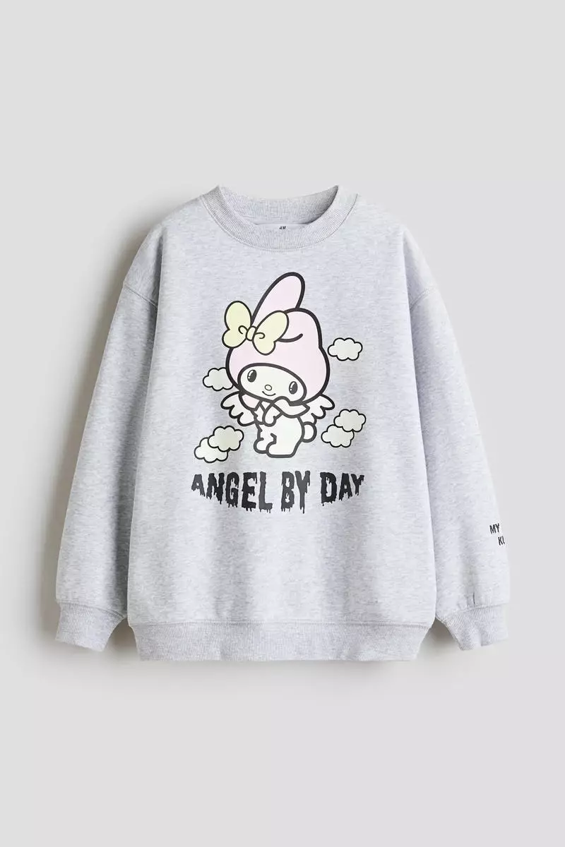 Oversized print-motif sweatshirt