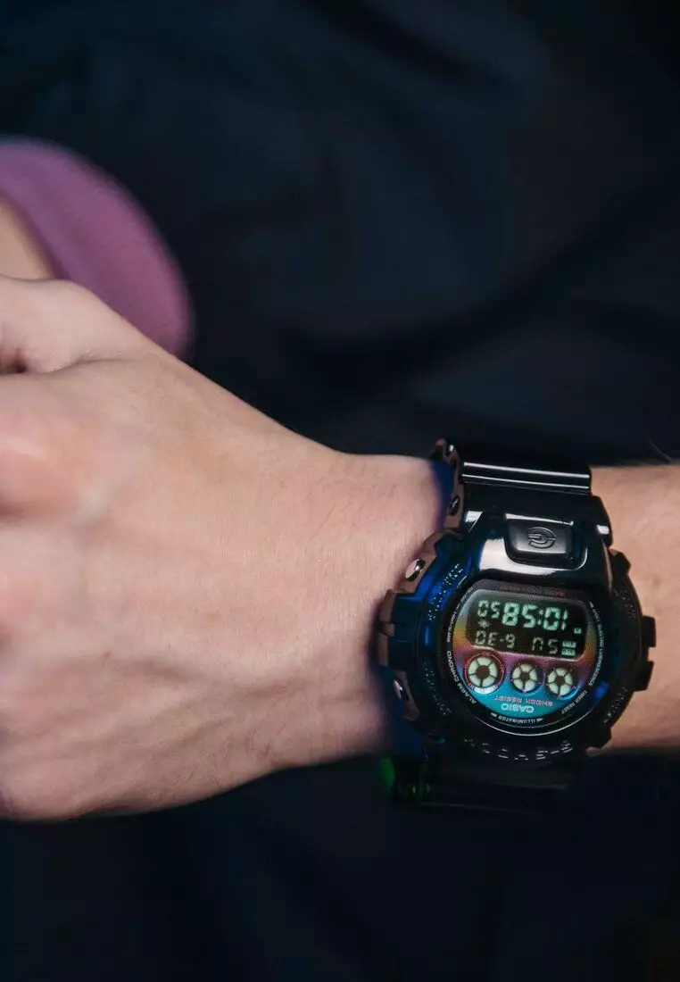 Casio G-Shock DW-6900RGB-1 Men's Digital Watch with Black Resin Band