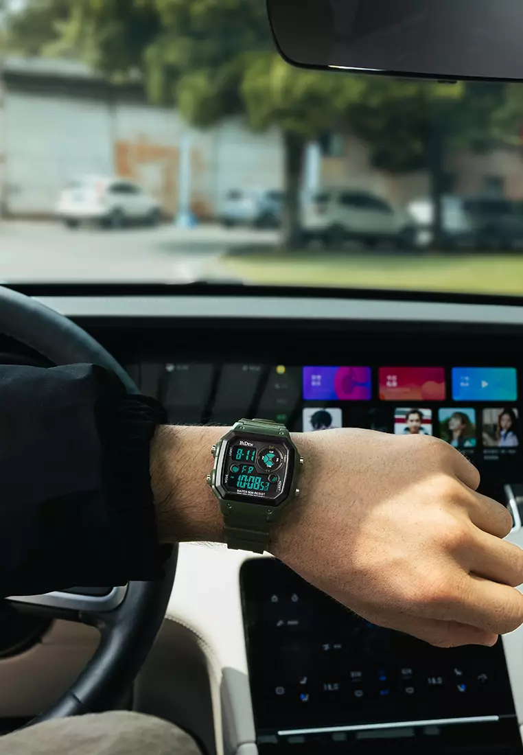 Jam Tangan Pria Digital Pria Square Olahraga Militer Jam Tangan Analog Anti Air Jam Tangan Cowok