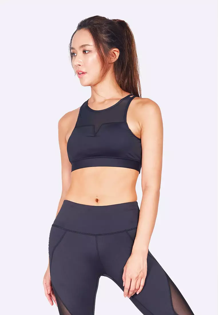 FITLEASURE Luxe Color-Block Strappy Yoga Padded Black, 41% OFF