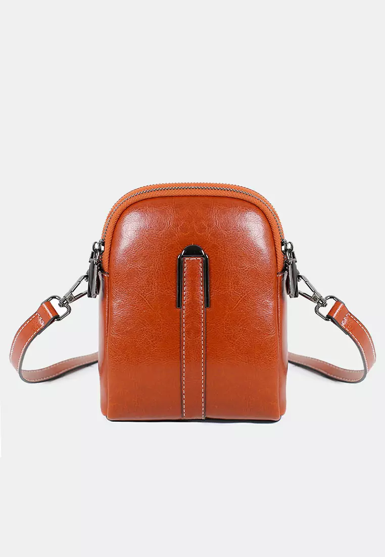 Brand New Top Cowhide Leather Shoulder Crossbody Bag