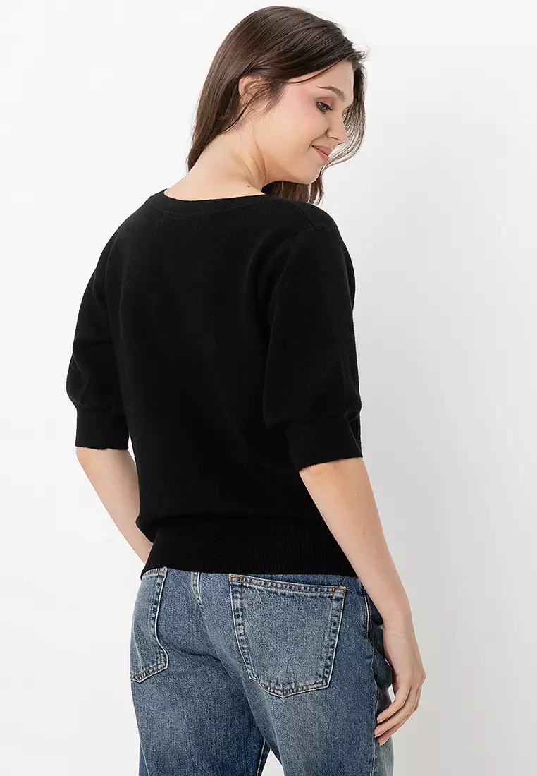 Gold V-Neck Pullover