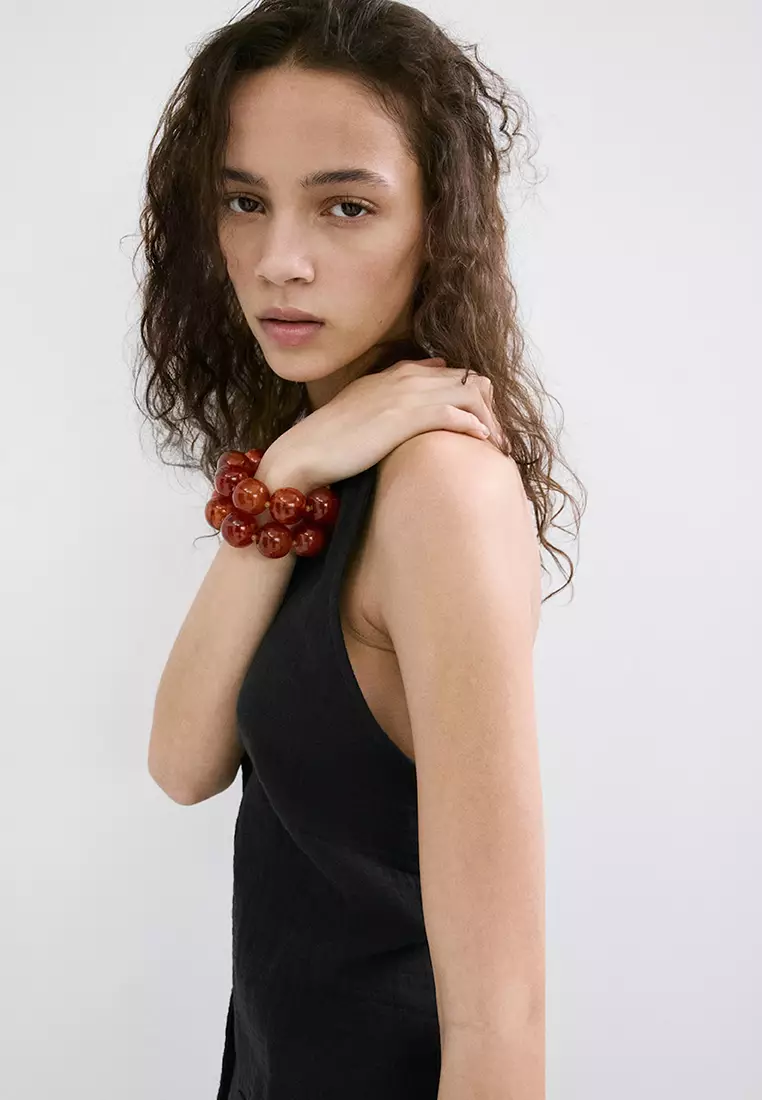 Halter-Neck Top with Buttons