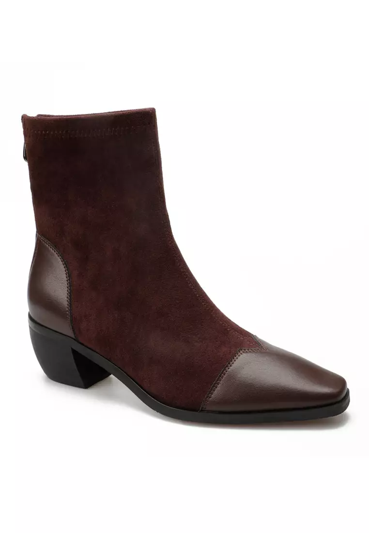 Suede Fabric Stitched Chelsea Boots TE8159-7