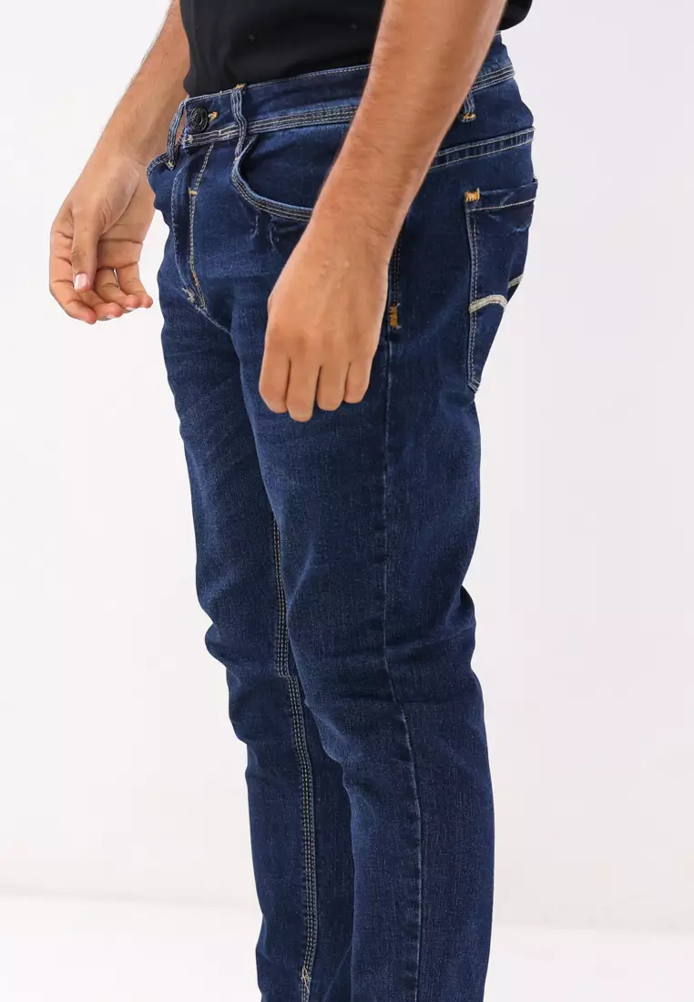 Denim Long Pants Skinny Fit Stretch