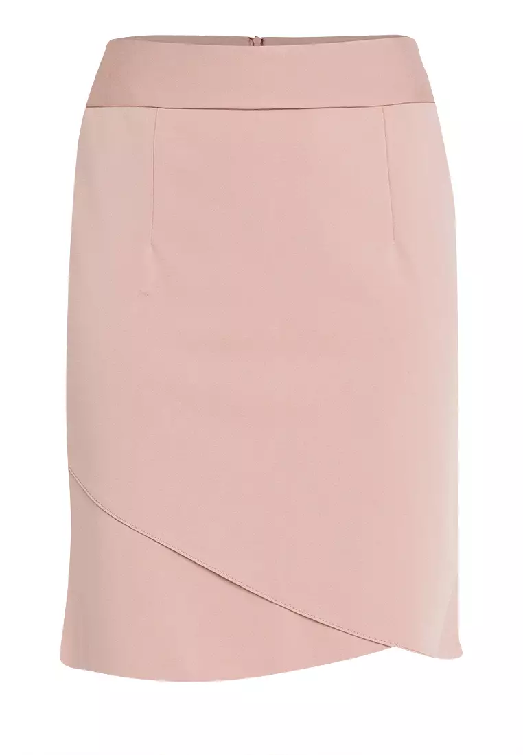 Tonya Pencil Skirt With Overlap