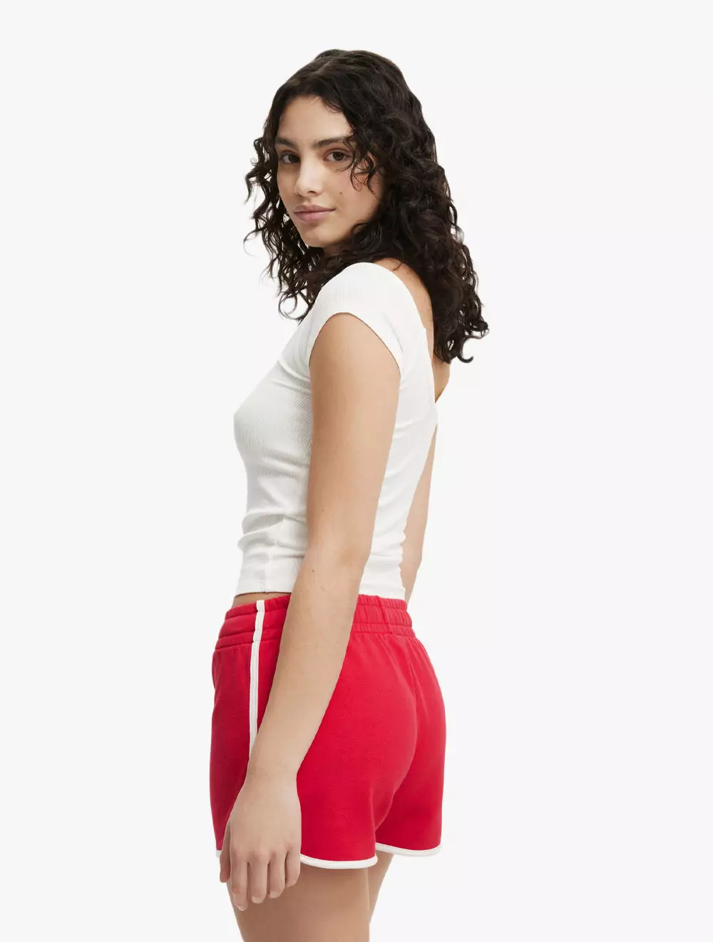 Cotton On -  Pakaian Wanita  - Dolphin Hem Mini Short - Crimson