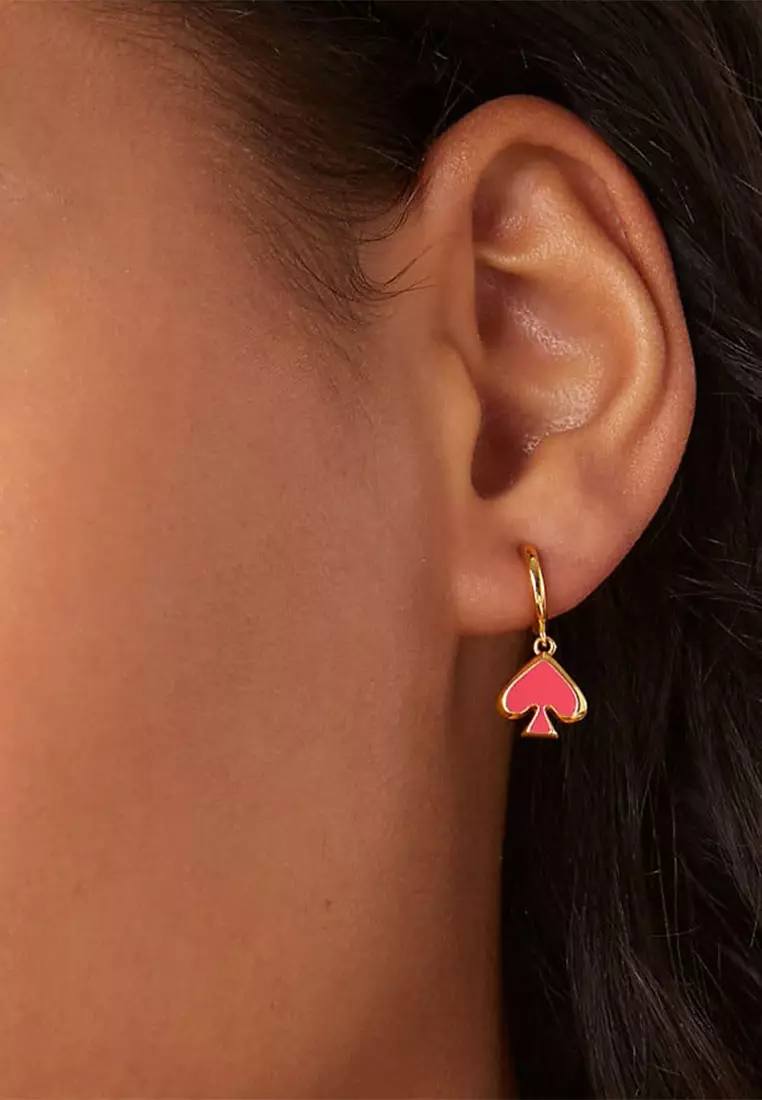 Buy Kate Spade Kate Spade Everyday Spade Enamel Huggies Earrings
