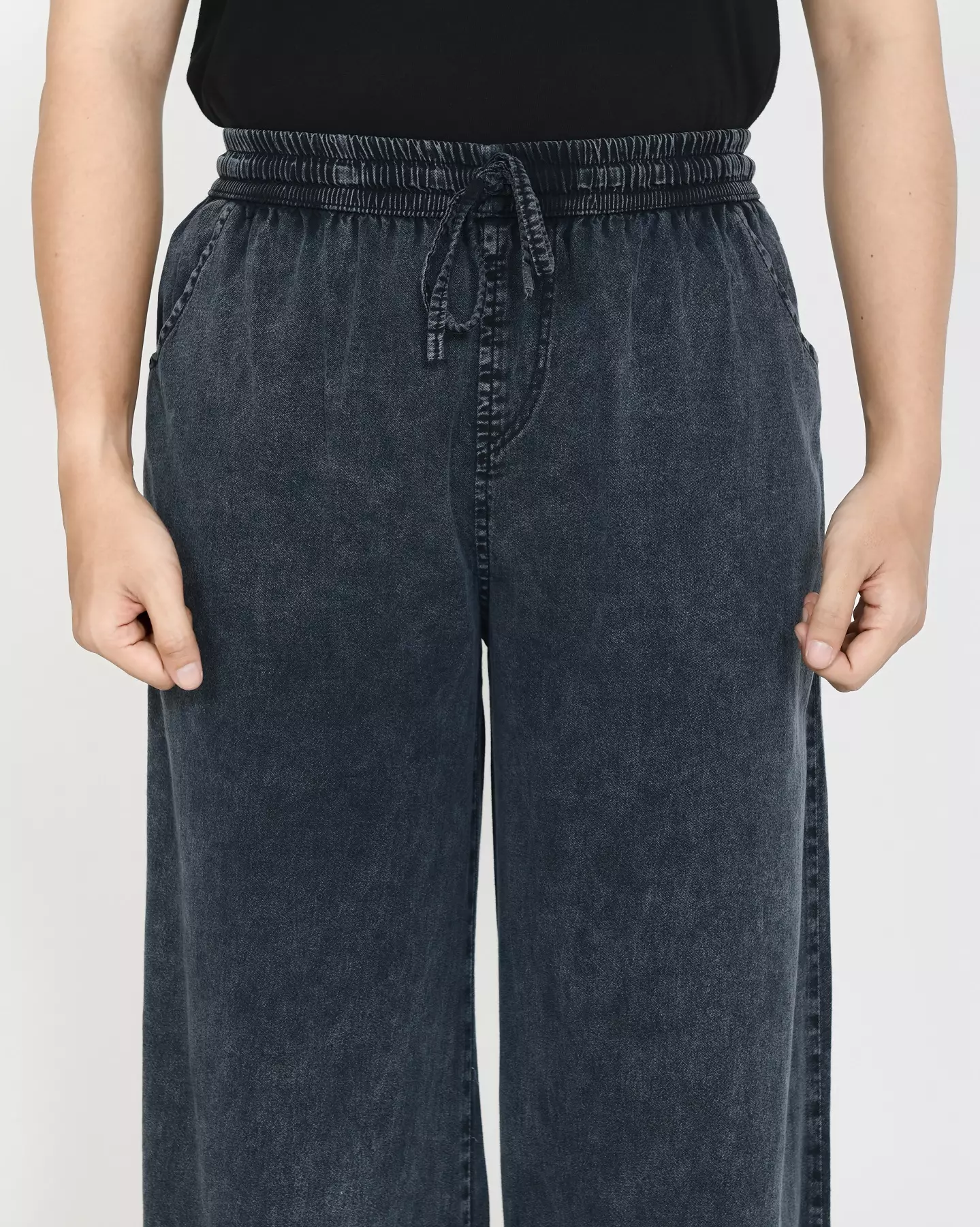 Dio Denim Pants  [DARK SNOW BLACK] Casual Basic