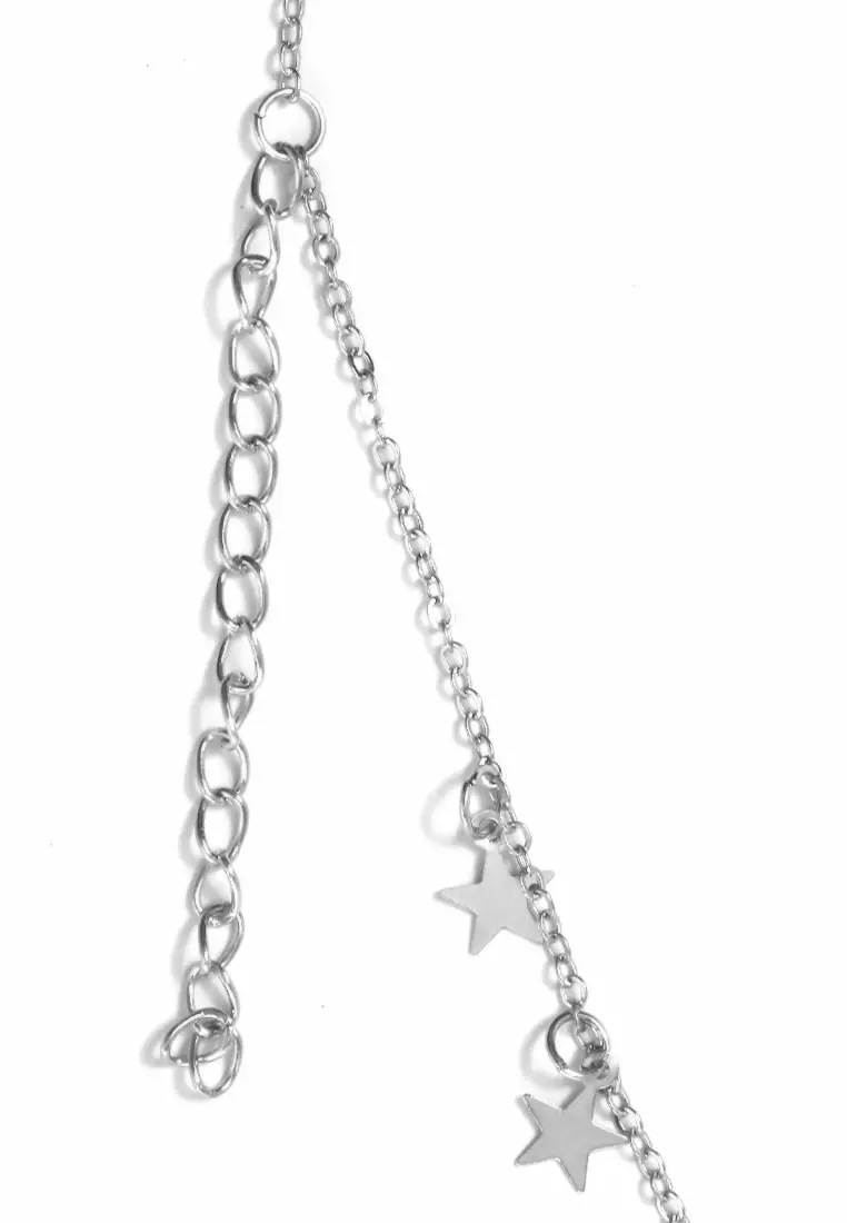 Gelang Kaki Pentagram Perhiasan Aksesoris Fashion Wanita Silver - 2