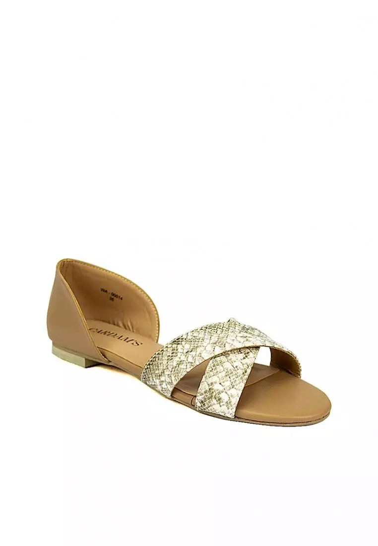 Discount on Cardam's Lifestyle  shoes - SKU: Ecla Wa 00014 Beige Women Flat Sandals
