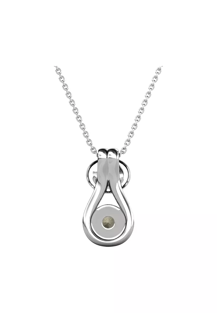 Tie A Knot Pendant WG - Kalung Crystal by Her Jewellery