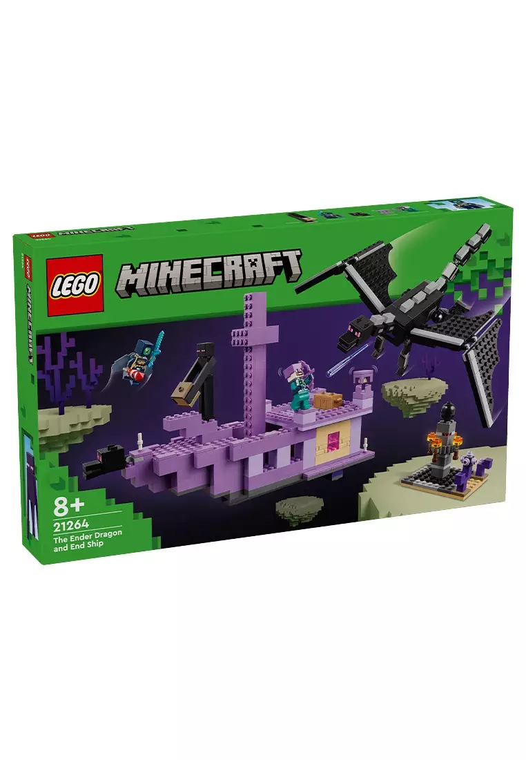 Minecraft 21264 The Ender Dragon and End Ship, Age 9+, Building Blocks, 2024 (657pcs)