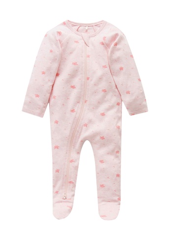 Purebaby Organic pink Zip Growsuit 1D52AKA8BB4681GS_1