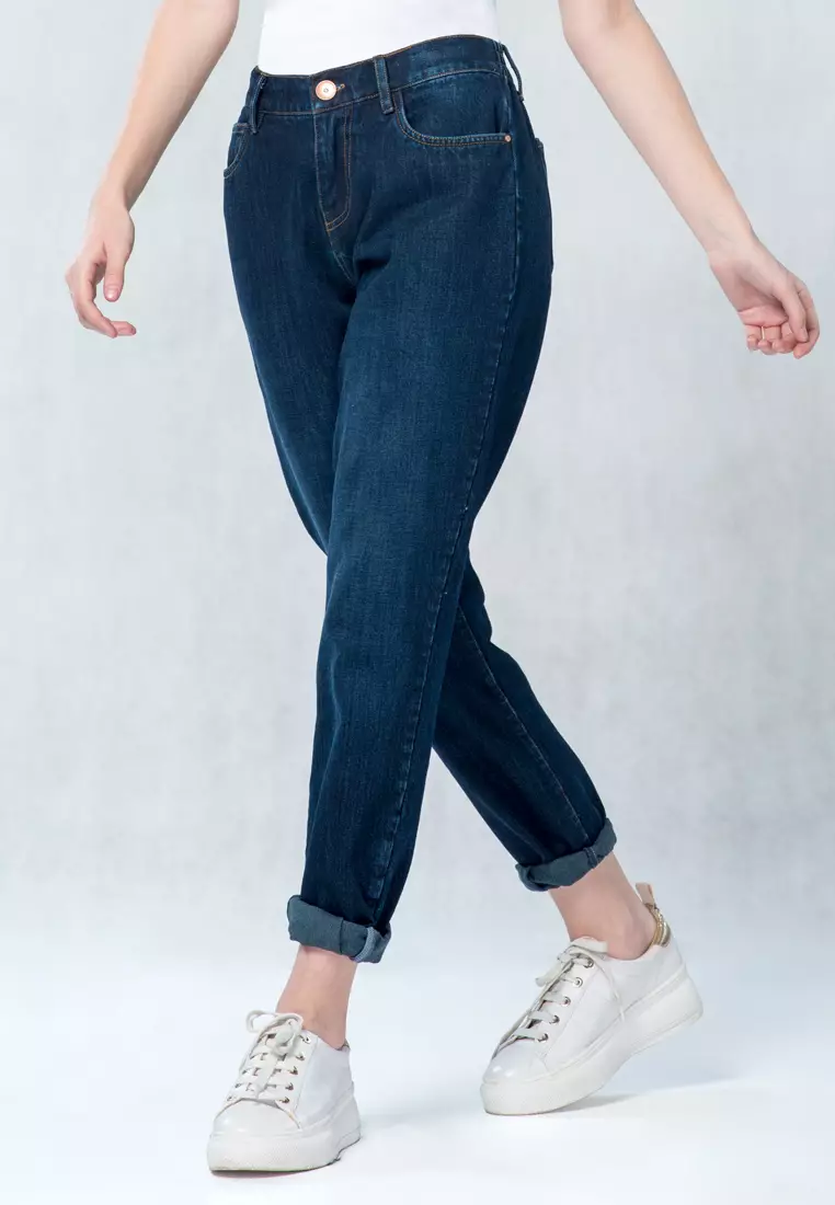 Yovita Navy Boyfriend Jeans