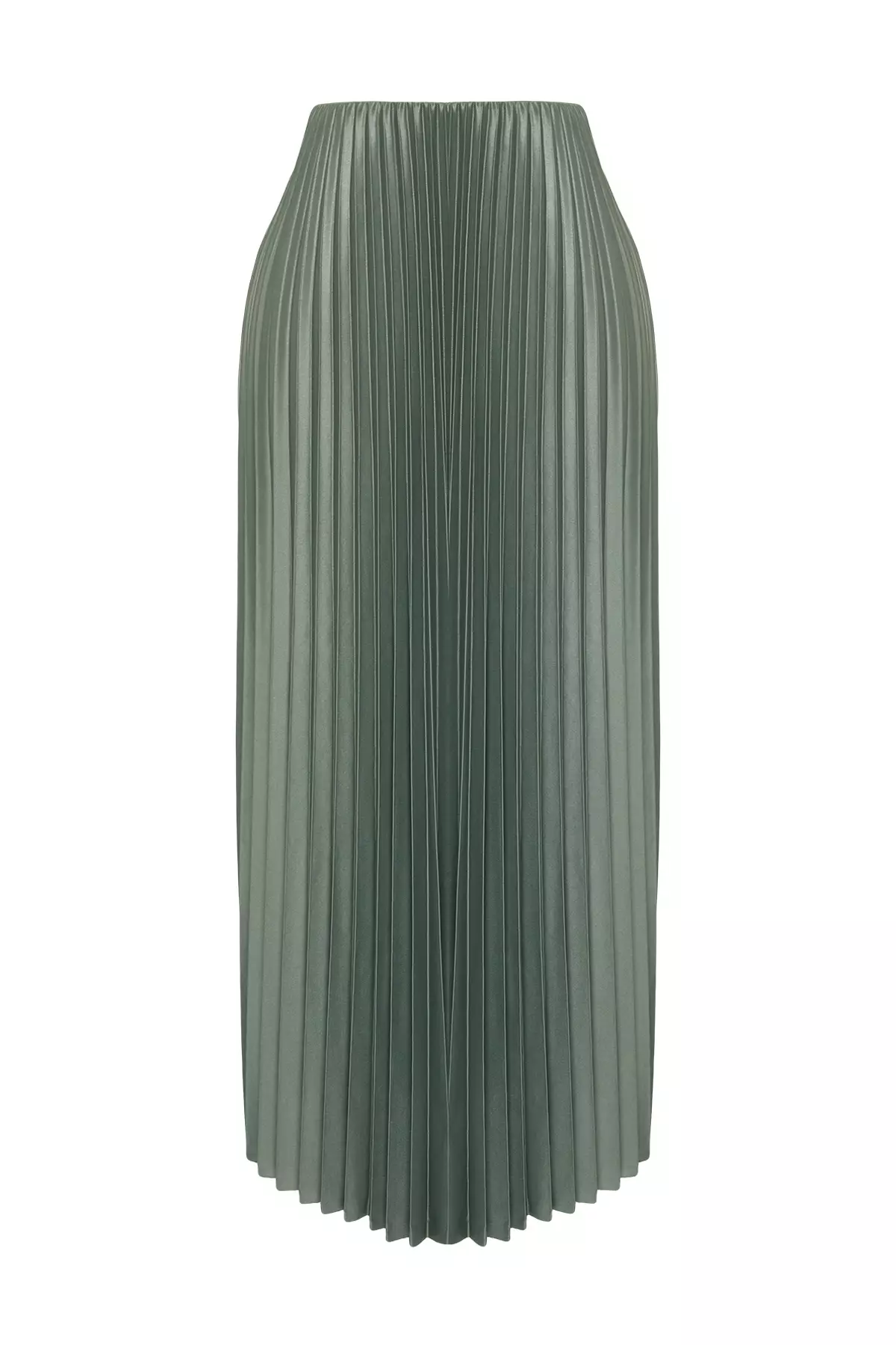 Pleated Maxi Knitted Skirt