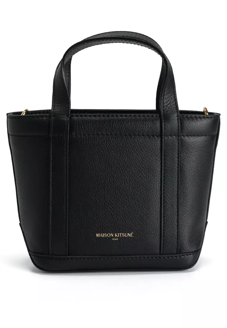 Fox Head Leather Mini Tote Bag