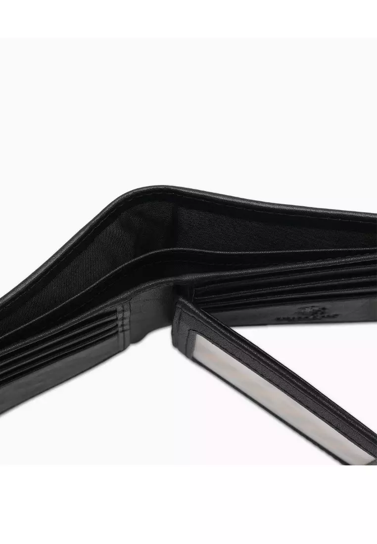 Men's RFID Blocking Tri Fold Wallet - Black