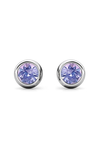 Her Jewellery purple Birth Stone Moon Earring June Alexandrite WG - Anting Crystal Swarovski by Her Jewellery C661AACEA39AB8GS_1