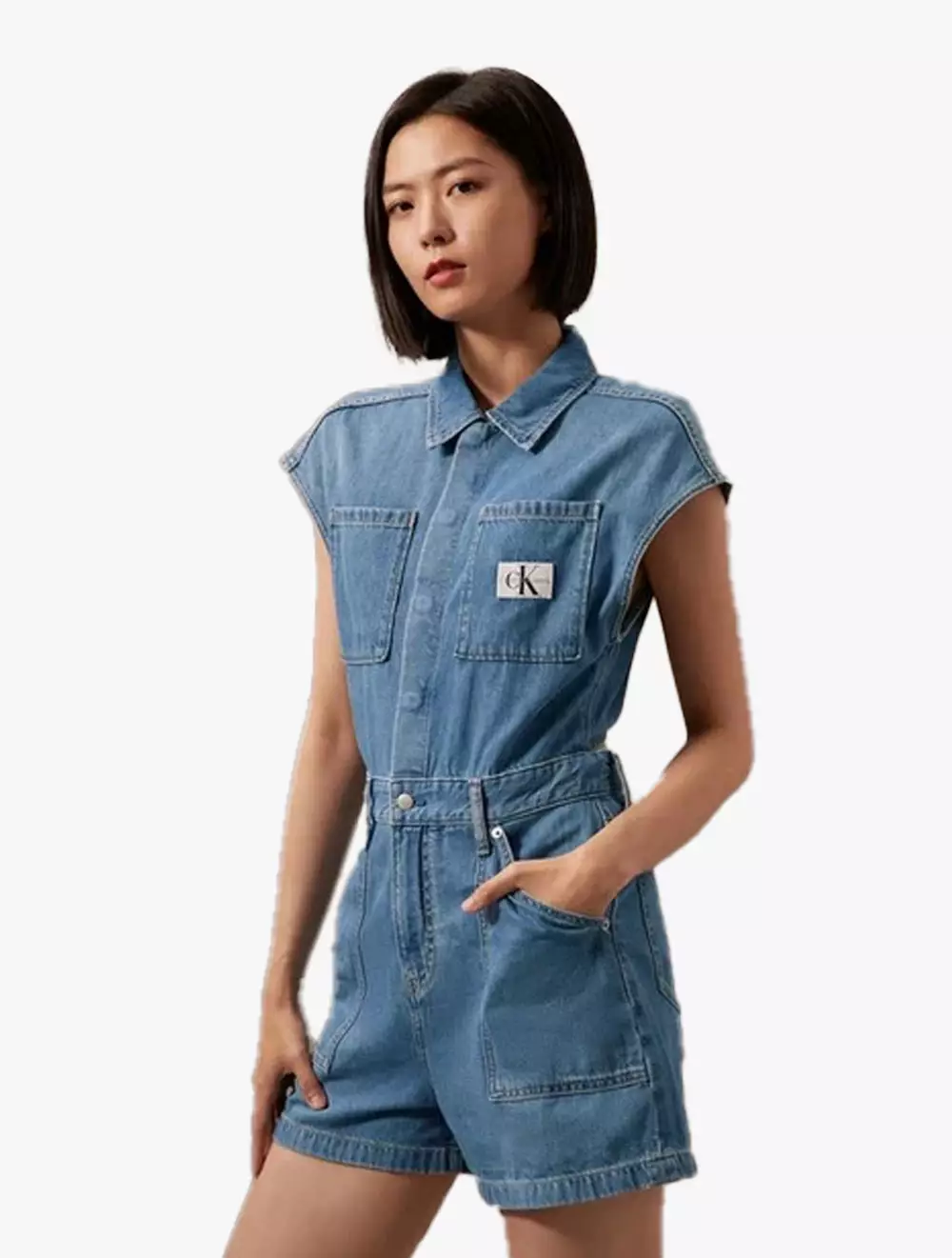 Calvin klein overall shorts sale