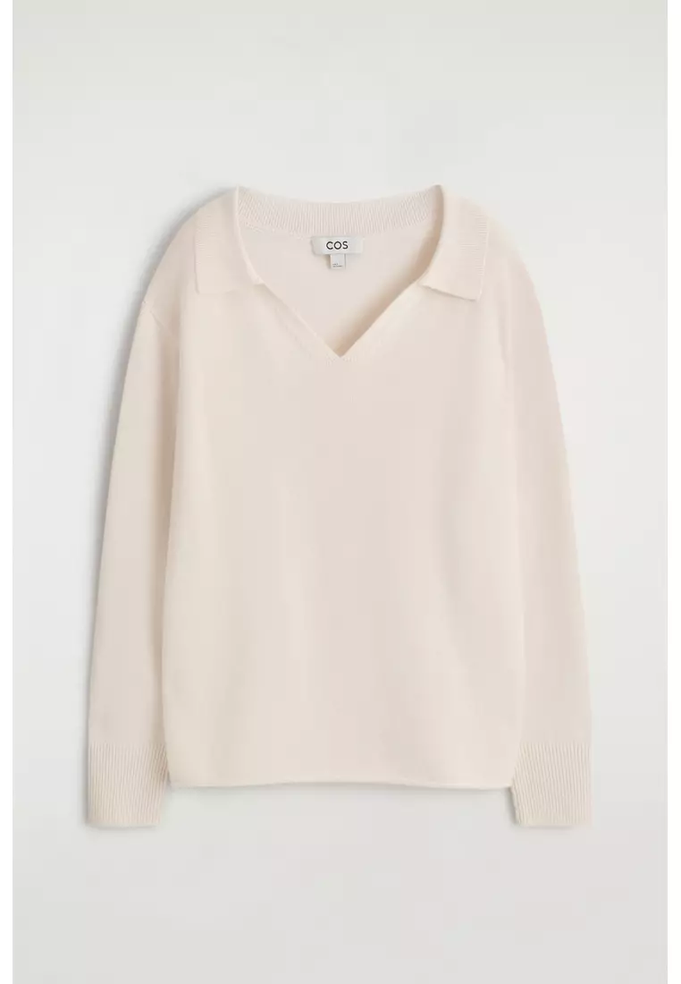 MERINO WOOL POLO JUMPER