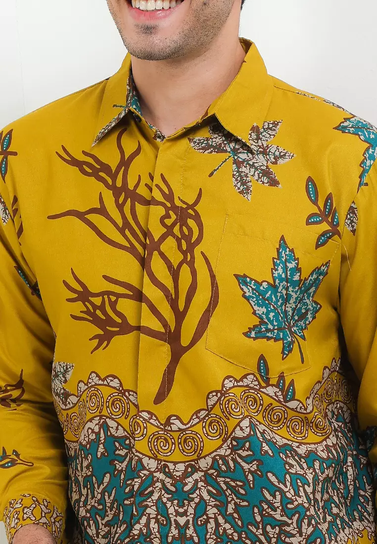 Ranting Kemeja Batik Exclusive Premium Pria Casual Modern Lengan Panjang