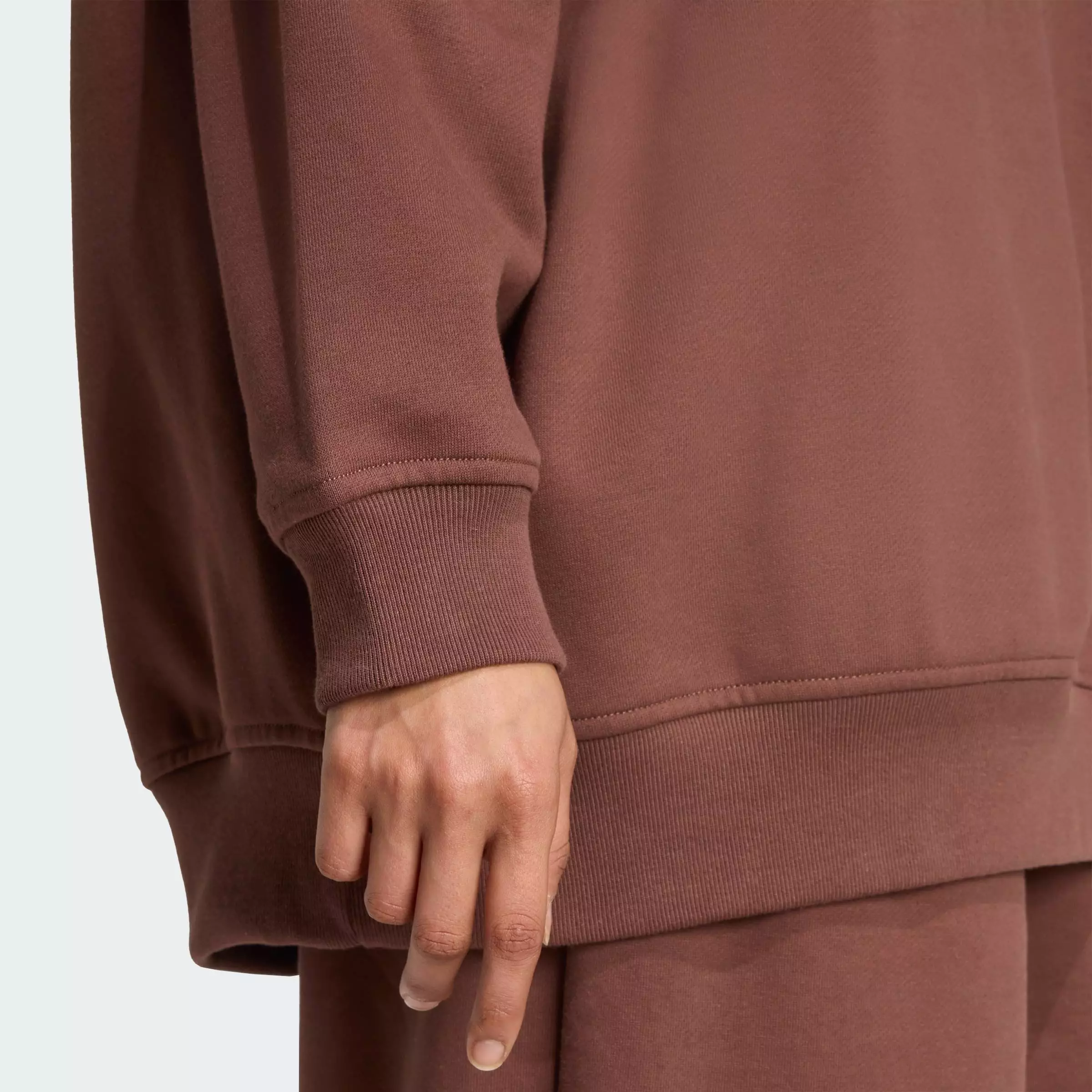 Lifestyle Essentials Linear Hoodie Oversized Women Brown JW1027