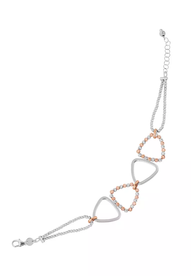 White and rose gold bracelet online