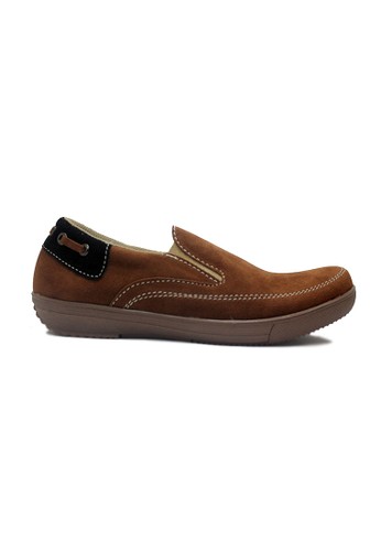 D-Island Shoes Casual Slip On Davis Loafers Brown