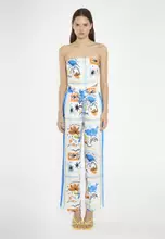 Blue Scarf Print Blue