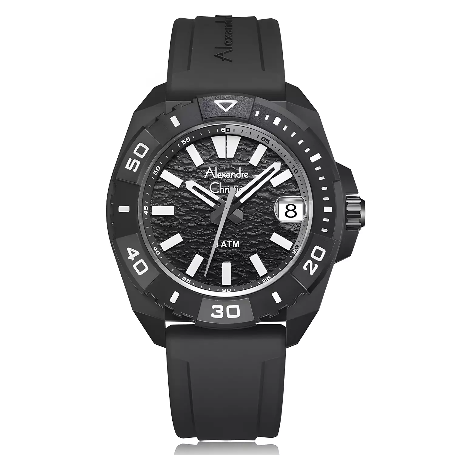 Jam Tangan Analog Pria - IP Black - Rubber Strap - 6684 MDRIPBA