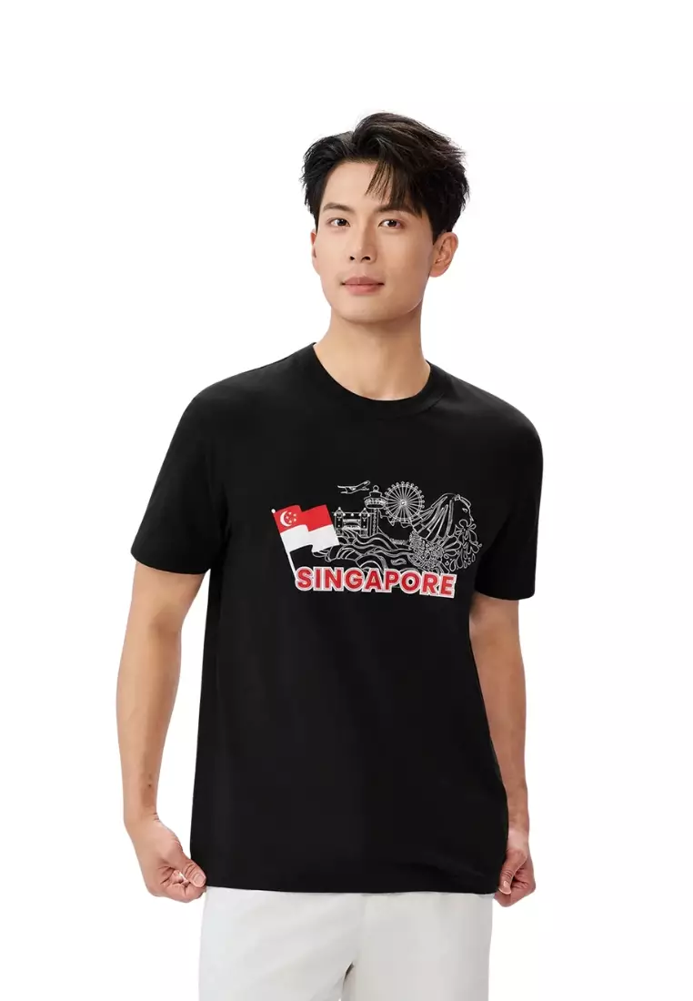 Giordano Men NDP 2026 Collection Slim Fit Crew Neck Printed T-Shirt (Singapore National Day Parade Collection)