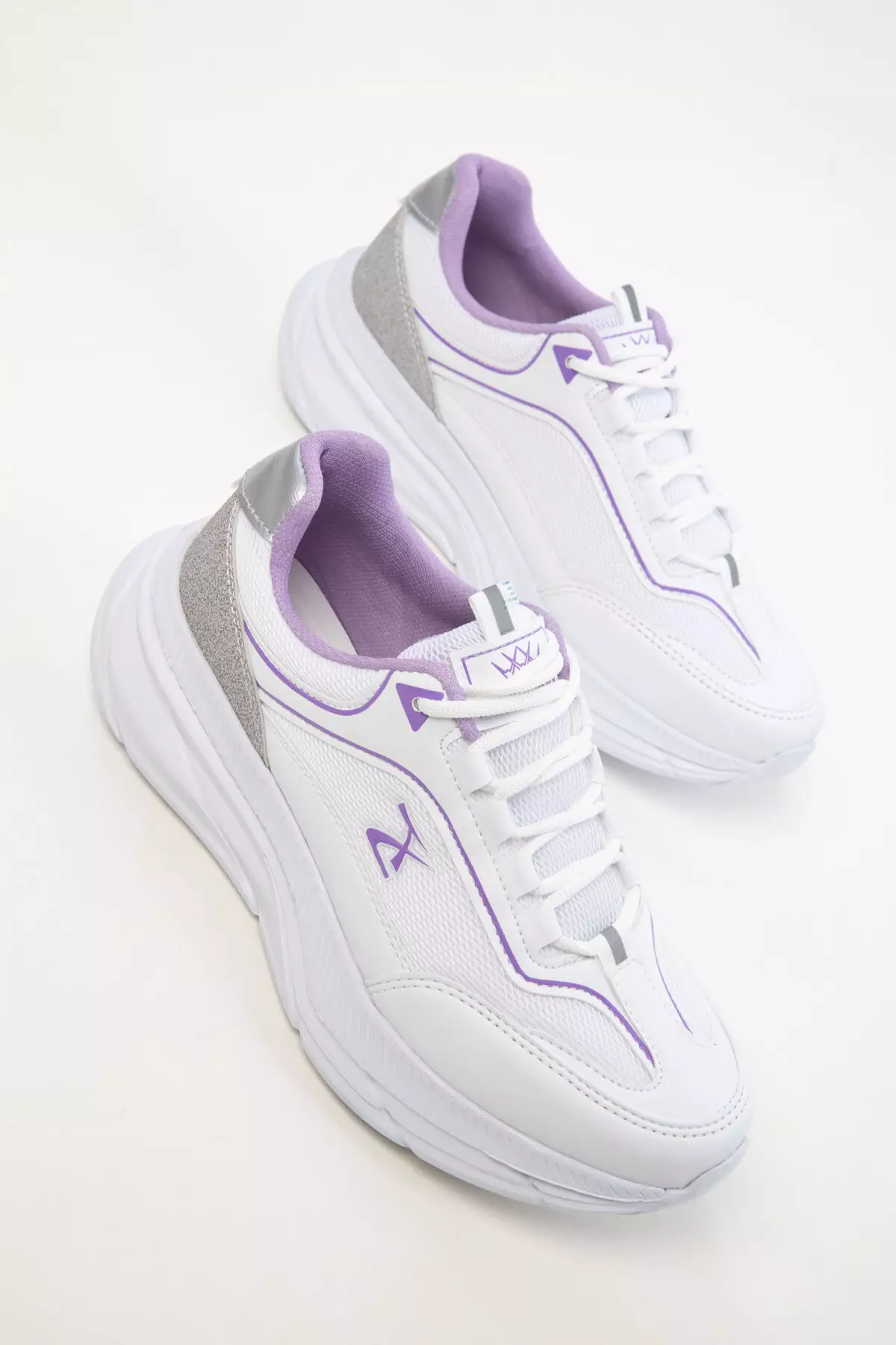 White-Lilac Women's Sneaker 20414