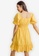 Love, Ara yellow Mecca Mustard Linen Square Neck Puff Sleeves Mini Dress 3E9DBAA0FE64D4GS_3