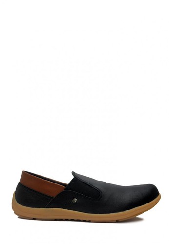 D-Island Shoes Slip On Kulit Elegant Comfort Genuine Leather Black