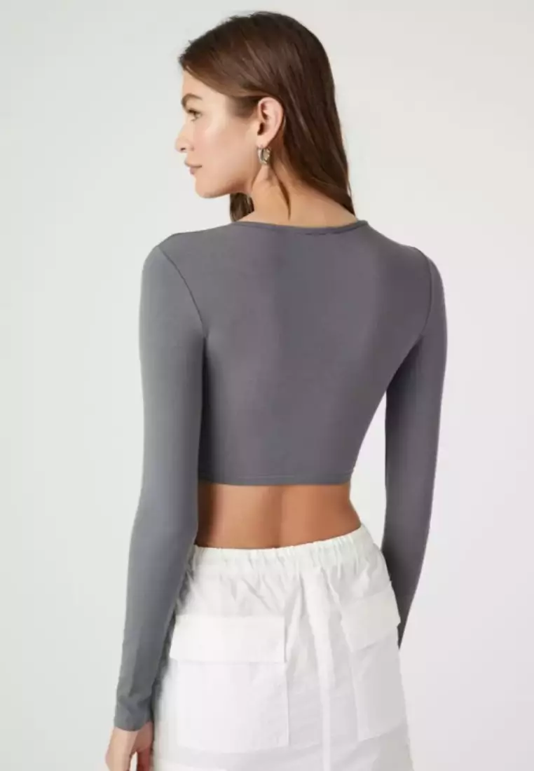 Sport Activ Yoga Long Sleeve Crop Top Women Activewear