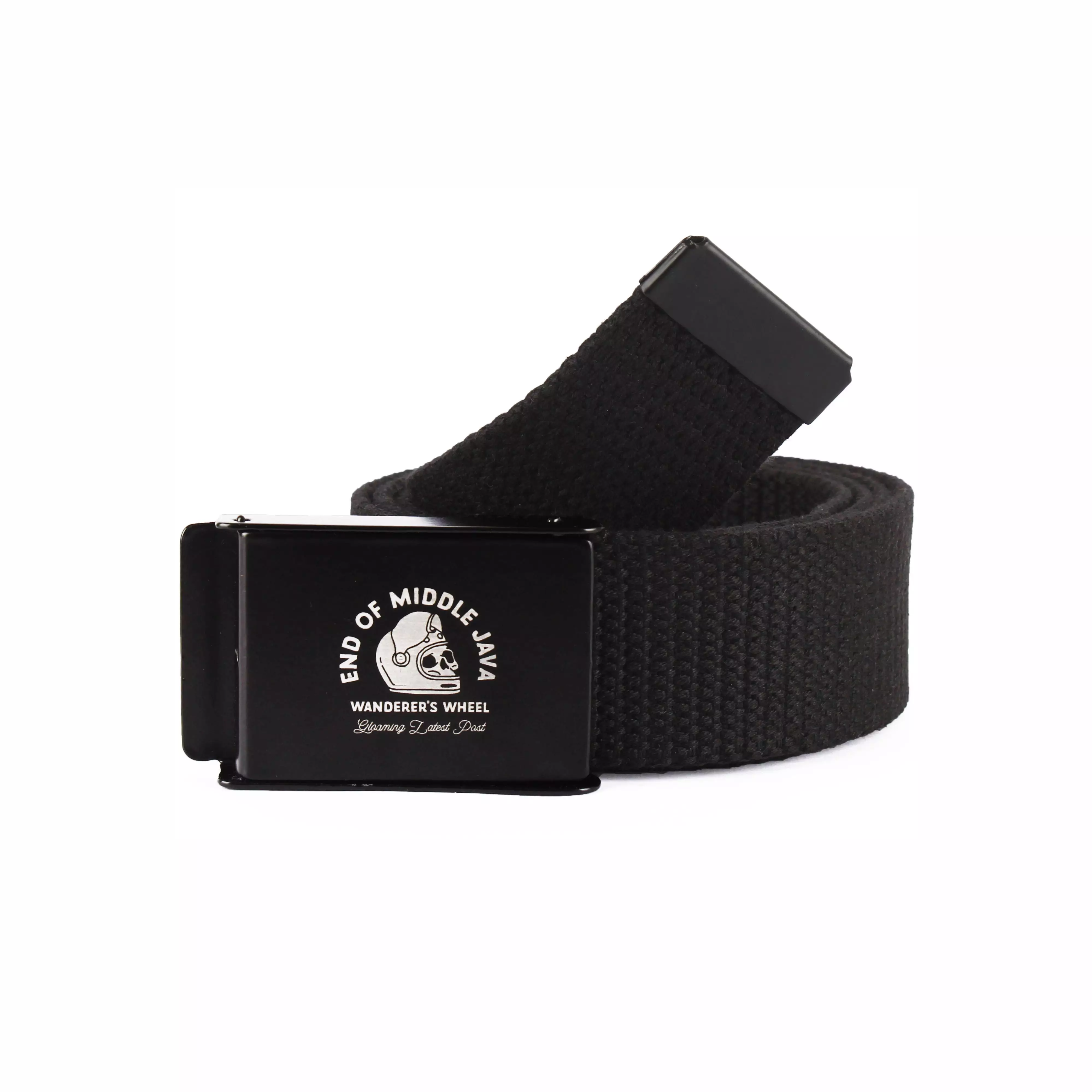 Gloaming Whell Black Ikat Pinggang Pria Kanvas Original Gloaming Belt
