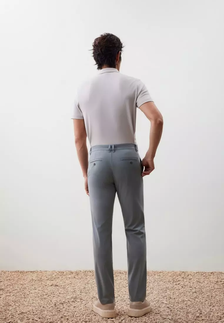 G2000 Effortless Motion Multi-Way Stretch Poly Knit Ottoman Slim Tapered Fit Casual Pants