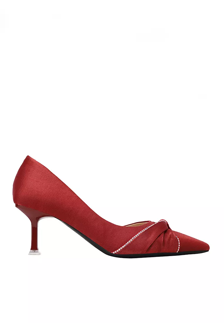 Discount on Twenty Eight Shoes  shoes - SKU: VANSA Silky Satin D'orsay High Heels  VSW-H1753